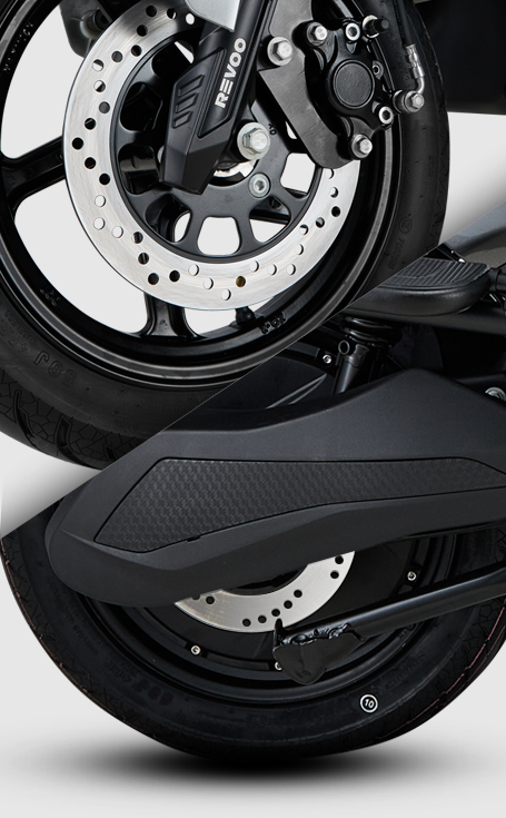 Dual Disc Brakes
Smooth at 60km/h